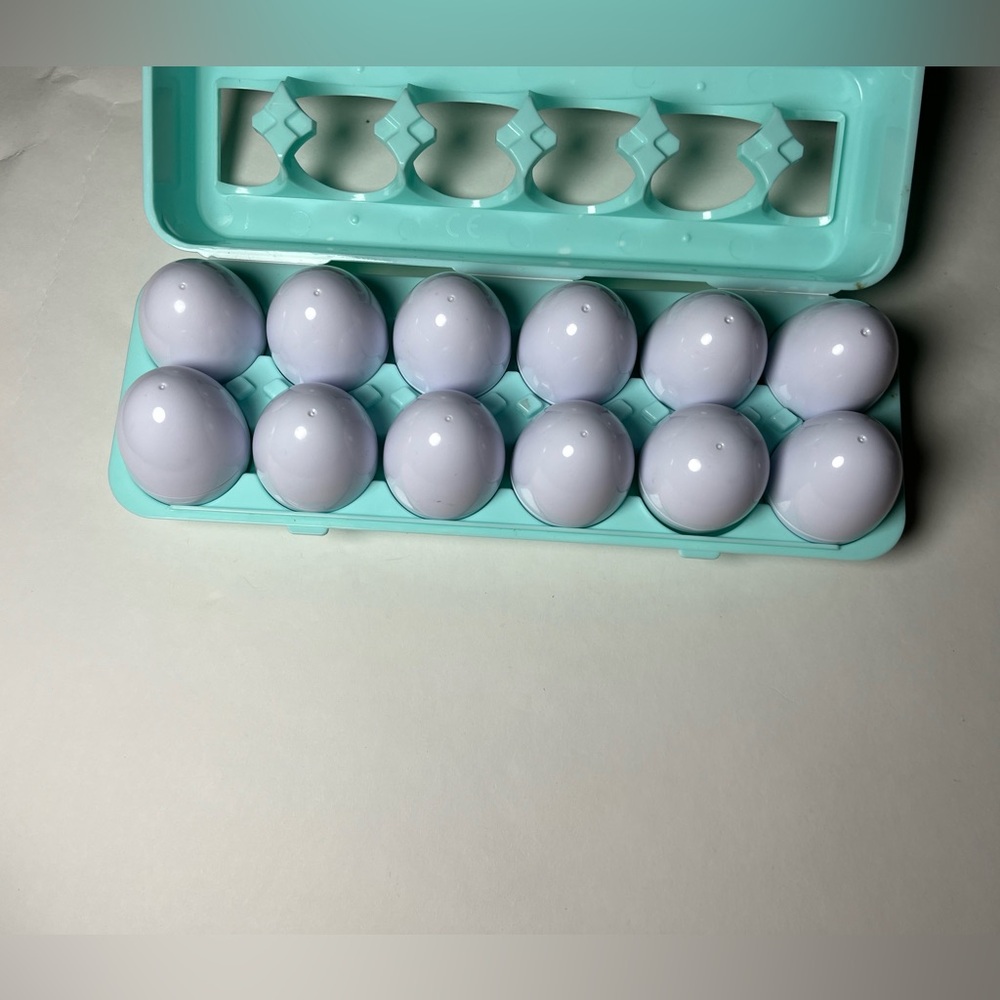 Kids 12 matching eggs shape & color sorter. Great for color & shape recognition - Picture 2 of 5
